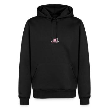 Blob-Fisch Blobfisch - Männer Premium Bio Hoodie - Schwarz - Vorne - Nico (187cm)