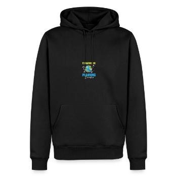 Planificateur de vacances Agence de voyages Agence de voyages - Sweat à capuche Premium bio Homme - noir - Devant - Nico (187cm)