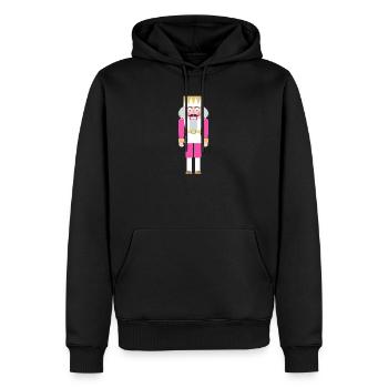 Casse-Noisette rose décoration Noël Noël - Sweat à capuche Premium bio Homme - noir - Devant - Nico (187cm)