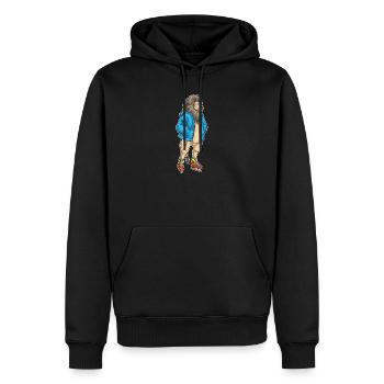 Löwe Eislaufen Schlittschuhe Wintersport - Männer Premium Bio Hoodie - Schwarz - Vorne - Nico (187cm)