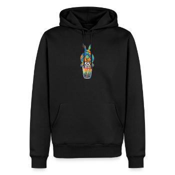 Bubble Tea Boba Drôle de Lapin mignon - Sweat à capuche Premium bio Homme - noir - Devant - Nico (187cm)