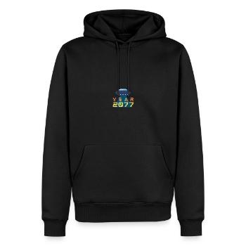 UFO - Men’s Premium Organic Hoodie - black - Front - Nico (187cm)