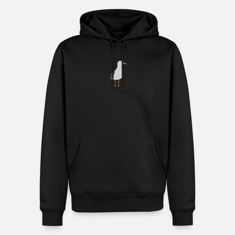 Mouette - Sweat à capuche Premium bio Homme - noir