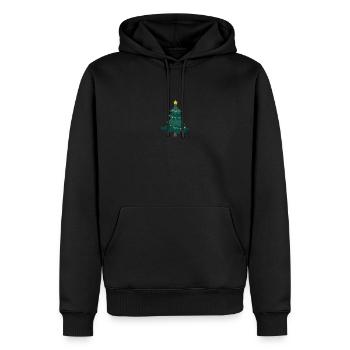 Arbre de Noël - Sweat à capuche Premium bio Homme - noir - Devant - Nico (187cm)