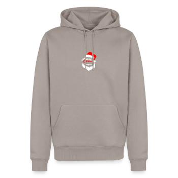 Merry Christmas everyone - Men’s Premium Organic Hoodie - taupe - Front - Nico (187cm)