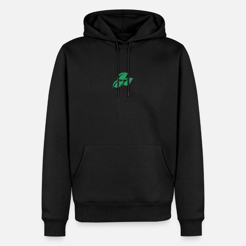 The Leaf - Männer Premium Bio Hoodie - Schwarz