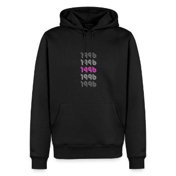 Pink 1996 - Männer Premium Bio Hoodie - Schwarz - Vorne - Nico (187cm)