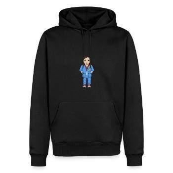 Uskan Mai - Men’s Premium Organic Hoodie - black - Front - Nico (187cm)