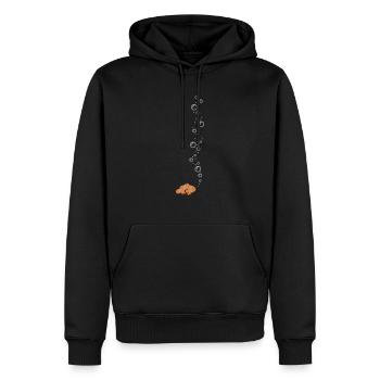 Clownfisch with bubbles - Men’s Premium Organic Hoodie - black - Front - Nico (187cm)