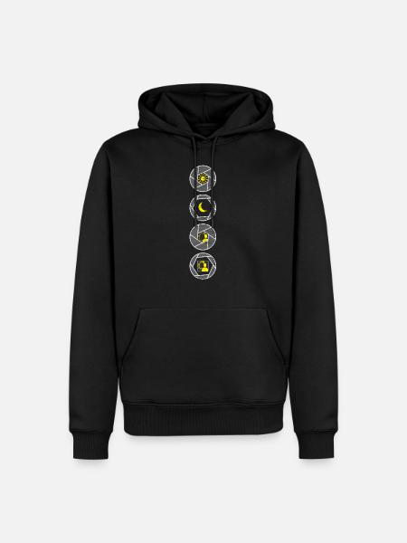 Aperture depth of field - Men’s Premium Organic Hoodie - black