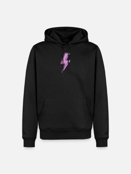 Eclair violet clair - Sweat à capuche Premium bio Homme - noir