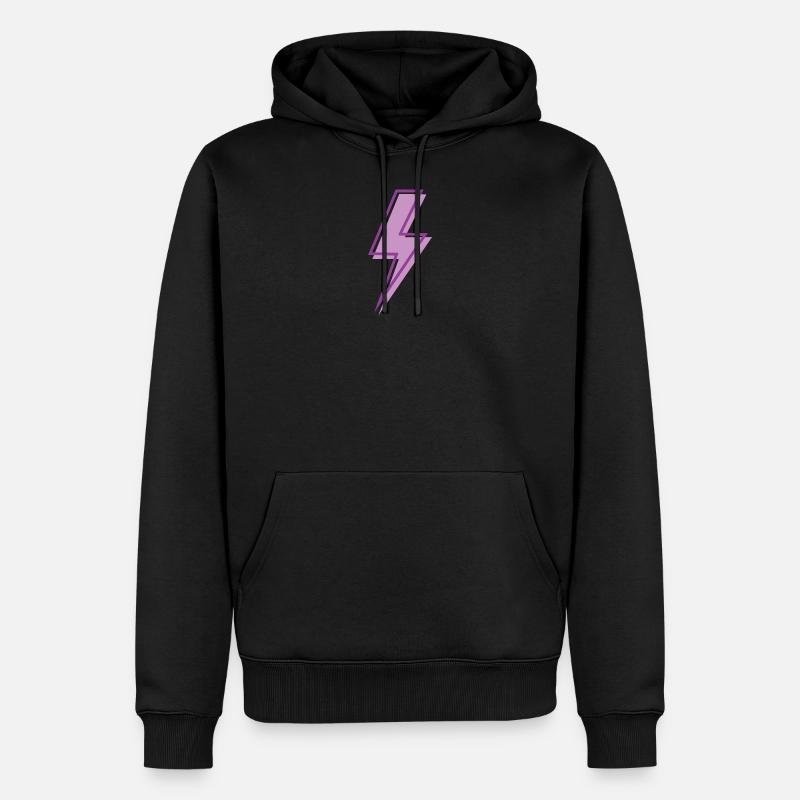 Hellviolettes Licht - Männer Premium Bio Hoodie - Schwarz