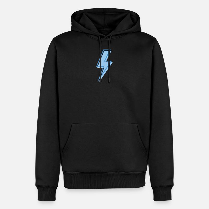 Eclair bleu - Sweat à capuche Premium bio Homme - noir