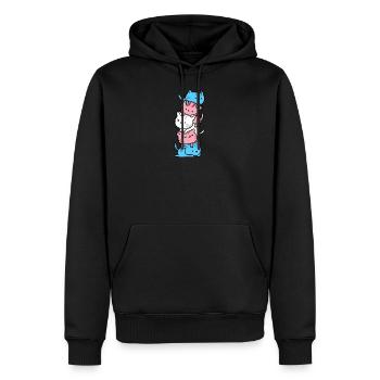 Katzen Trans Pride - Männer Premium Bio Hoodie - Schwarz - Vorne - Nico (187cm)