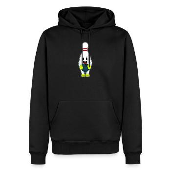 Bowling Bowlingkugel Pin - Männer Premium Bio Hoodie - Schwarz - Vorne - Nico (187cm)