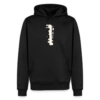 1 - Sweat à capuche Premium bio Homme - noir - Devant - Nico (187cm)
