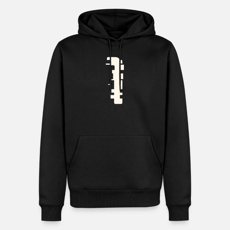 1 - Männer Premium Bio Hoodie - Schwarz