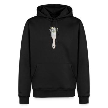 Pinsel-Blumenstrauß - Männer Premium Bio Hoodie - Schwarz - Vorne - Nico (187cm)
