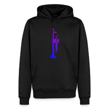Trompettiste Hommes Trompette Trompette Trompettes - Sweat à capuche Premium bio Homme - noir - Devant - Nico (187cm)