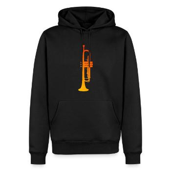 Trompete Jazz Trompeter Trompeter Trompette Trompette - Sweat à capuche Premium bio Homme - noir - Devant - Nico (187cm)