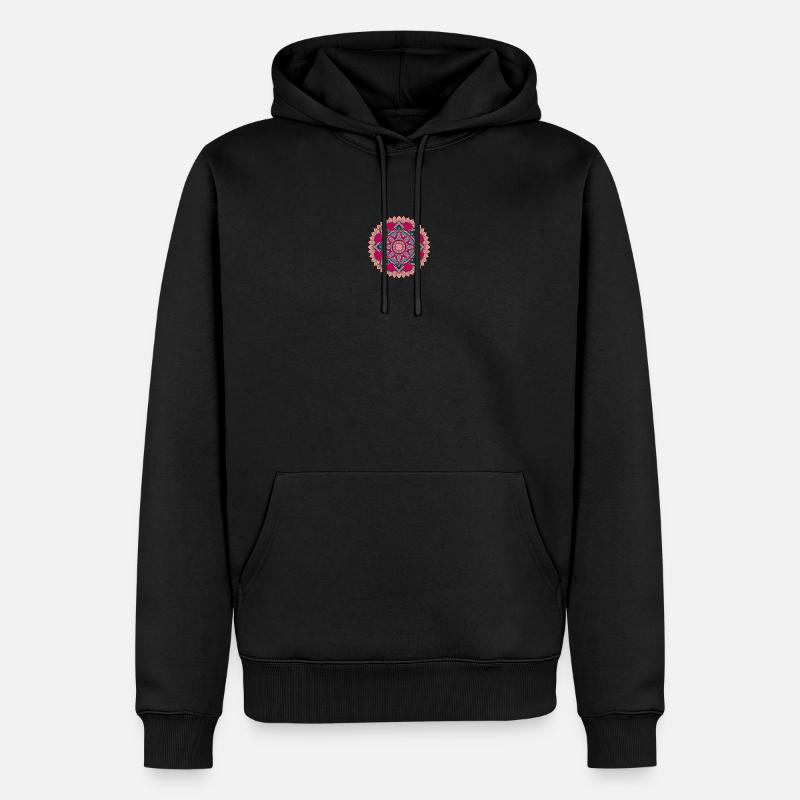 Mandala - Sweat à capuche Premium bio Homme - noir