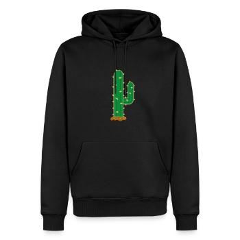 Cactus N°6 - Sweat à capuche Premium bio Homme - noir - Devant - Nico (187cm)