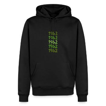 Jahr 1962 - Männer Premium Bio Hoodie - Schwarz - Vorne - Nico (187cm)