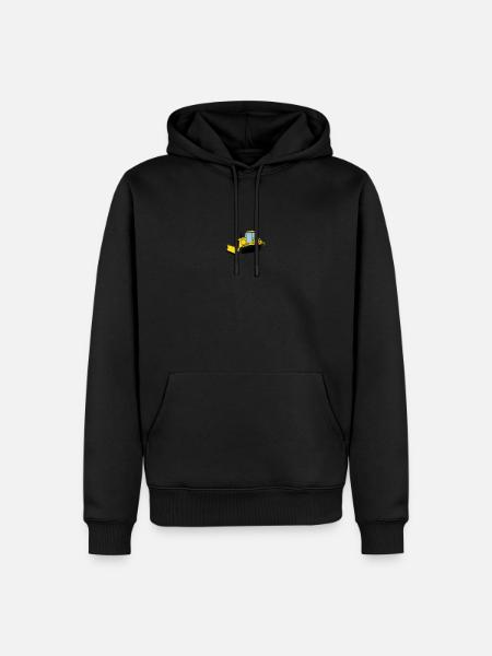 Planierraupe - Männer Premium Bio Hoodie - Schwarz