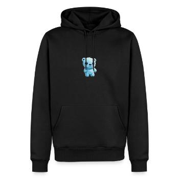 Cute little teddy bear - Men’s Premium Organic Hoodie - black - Front - Nico (187cm)