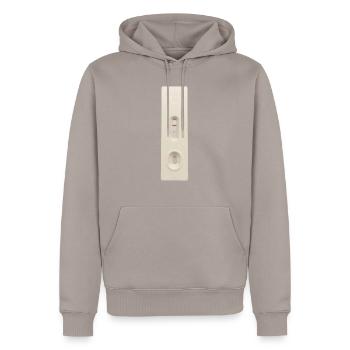 Covid Test - Männer Premium Bio Hoodie - Taupe - Vorne - Nico (187cm)