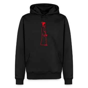 Line Art Chinesische Frau - Männer Premium Bio Hoodie - Schwarz - Vorne - Nico (187cm)