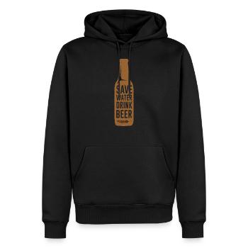 Lustiges Biertrinker Zitat für Bierliebhaber - Männer Premium Bio Hoodie - Schwarz - Vorne - Nico (187cm)