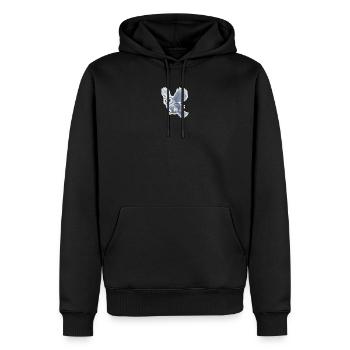 Owl Flight Sticker - Men’s Premium Organic Hoodie - black - Front - Nico (187cm)
