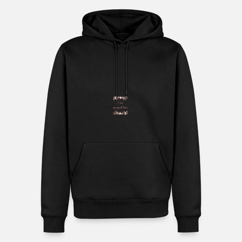 J’AIME MES IMPERFECTIONS - Sweat à capuche Premium bio Homme - noir