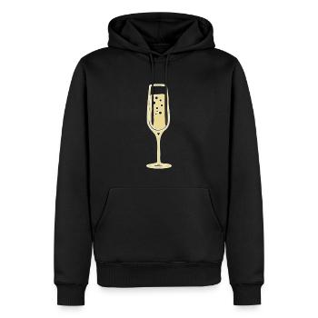 Sektglas Sekt Kostüm Karneval Verkleiden Fasching - Männer Premium Bio Hoodie - Schwarz - Vorne - Nico (187cm)
