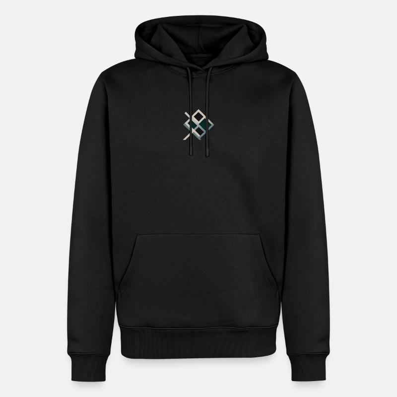 Symbol 4 elemntos - Männer Premium Bio Hoodie - Schwarz
