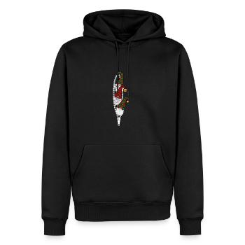 drei Wichtel Feiertage Weihnachten - Männer Premium Bio Hoodie - Schwarz - Vorne - Nico (187cm)
