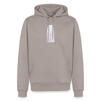 Avocado style - Men’s Premium Organic Hoodie - taupe - Front - Nico (187cm)