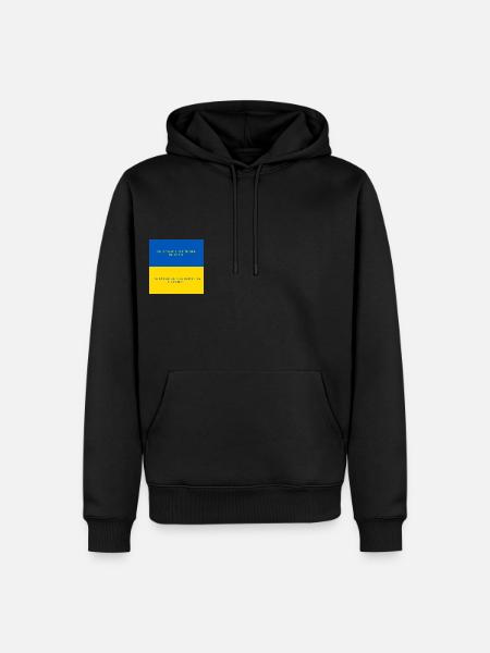 Ukraine - Männer Premium Bio Hoodie - Schwarz