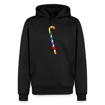Regenbogen Zuckerstange LGBT lgbtqi queer - Männer Premium Bio Hoodie - Schwarz - Vorne - Nico (187cm)