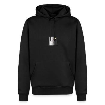 Schiedsrichter-Uniform Refree - Männer Premium Bio Hoodie - Schwarz - Vorne - Nico (187cm)