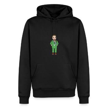 Uskan Lucas - Men’s Premium Organic Hoodie - black - Front - Nico (187cm)