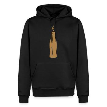 Bouteille limonade boisson cadeau idée d’eau - Sweat à capuche Premium bio Homme - noir - Devant - Nico (187cm)