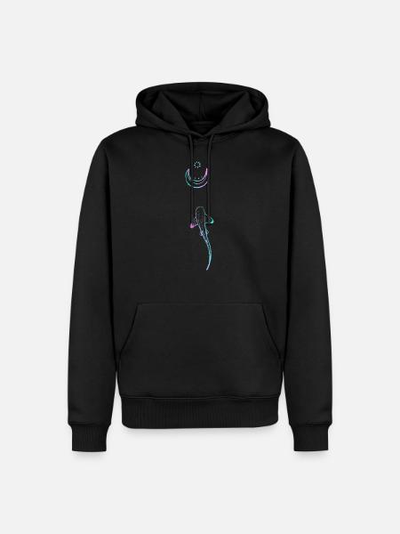 Maori Shark Moon Tattoo - Gift Idea - Men’s Premium Organic Hoodie - black