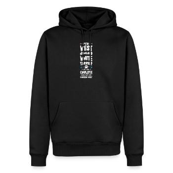 west highland,white terrier hund spruch - Männer Premium Bio Hoodie - Schwarz - Vorne - Nico (187cm)