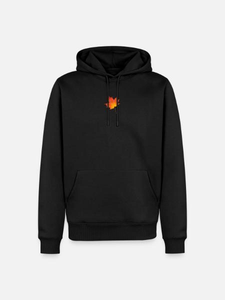 maple - Men’s Premium Organic Hoodie - black