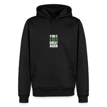 Make Green Great Again MGGA - Männer Premium Bio Hoodie - Schwarz - Vorne - Nico (187cm)