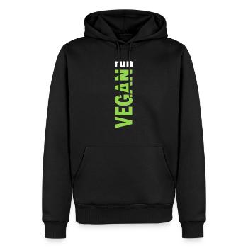 Go Vegan [green] - Männer Premium Bio Hoodie - Schwarz - Vorne - Nico (187cm)