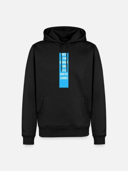 Diversity of French cities - Men’s Premium Organic Hoodie - black