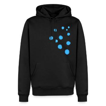 Motif d’ornement de points - Sweat à capuche Premium bio Homme - noir - Devant - Nico (187cm)